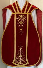 Red Antique Roman Vestment 9130